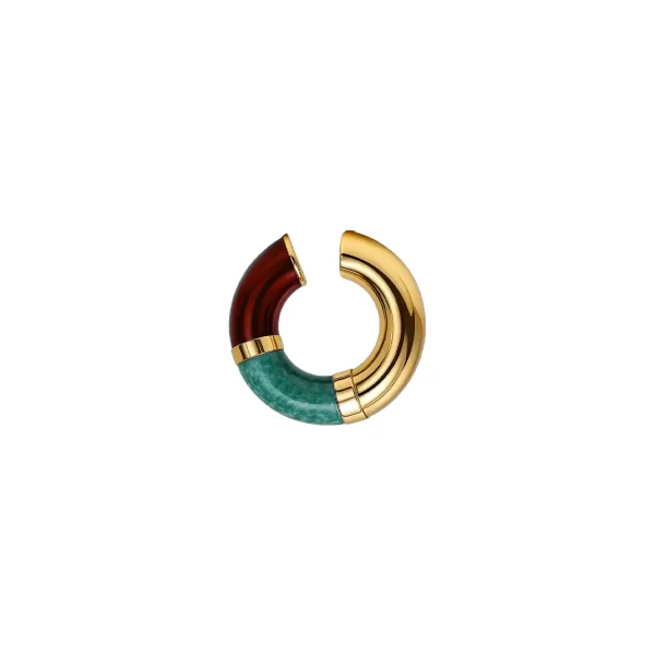Earcuff 90's Baby - Verde\Rosso - Oro giallo