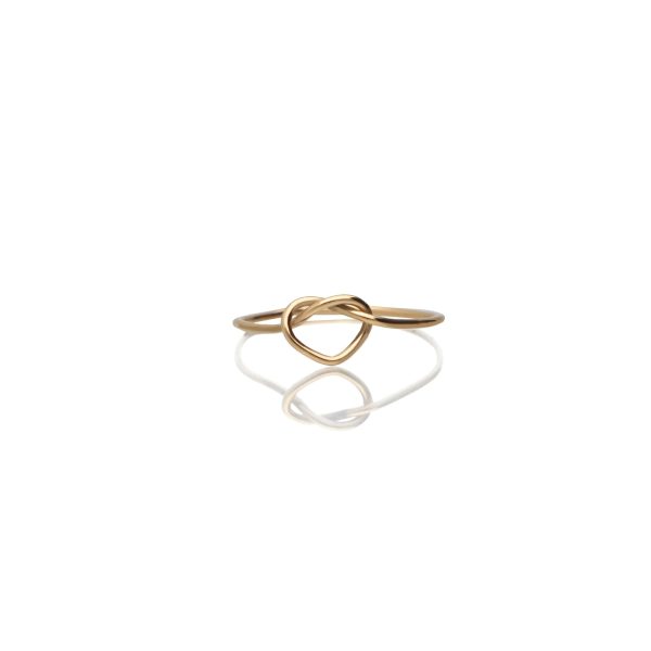 ANELLO FILO D'AMORE NODO CUORE ORO 9KT