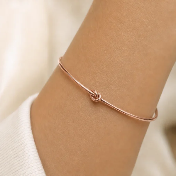 Alternative view of Bracciale NODO D'AMORE - Oro Rosa 9kt