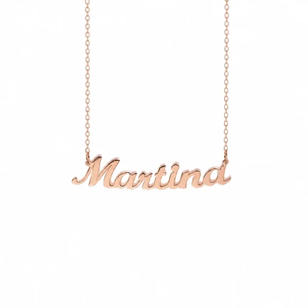 Collana Nome Oro Rosa