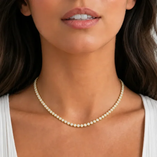 Alternative view of Collana Tennis Una Angelic Oro