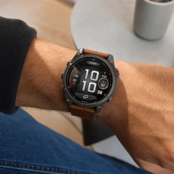 Alternative view of Garmin fenix 8 Pro 47mm Sapphire AMOLED Carbon Grey Titanium - Versione Exclusive