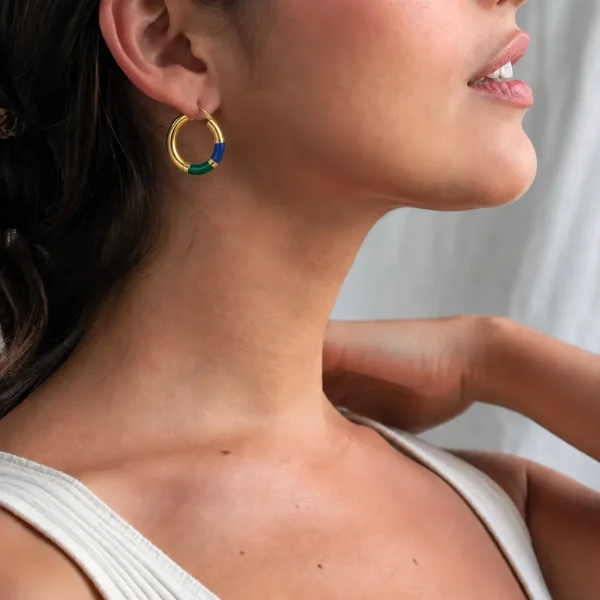 Alternative view of Orecchini Cerchio 90’s Baby - Verde/Blu