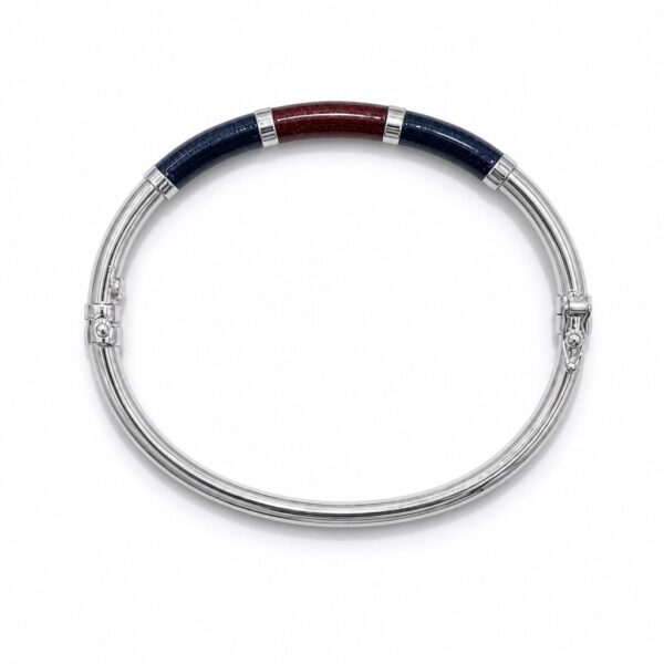 Bracciale 90's Baby - Blu / Bordeaux - Argento