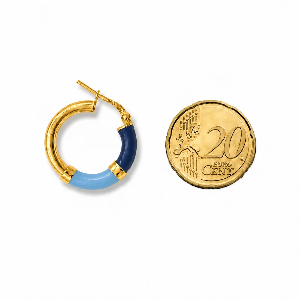 Orecchini Cerchio 90's Baby - Blu/Azzurro - immagine 7