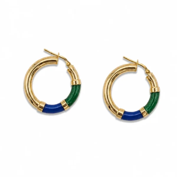 Alternative view of Orecchini Cerchio 90's Baby - Verde/Blu